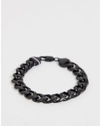 Tommy Hilfiger Chain Link Bracelet In Black for Men - Lyst