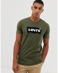 Levi's Denim – Olivgrünes T-Shirt mit Batwing-Logo in Grün für Herren - Lyst