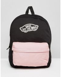 black and pink vans backpack