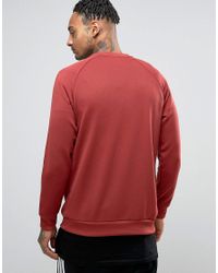 adidas Originals Synthetic Sst Crew Neck Sweatshirt In Red Bq5407 for Men -  Lyst