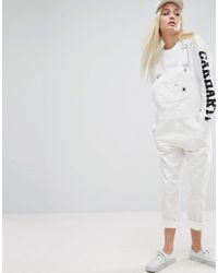 white carhartt dungarees