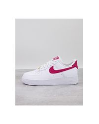 Air force 1 '07 - sneakers bianche e rosso nobile di Nike in Bianco | Lyst