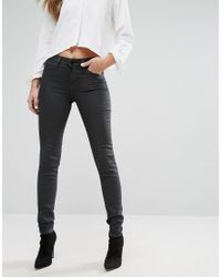 Lee Jeans Denim Scarlett Coated High Rise Skinny Jeans in Black - Lyst
