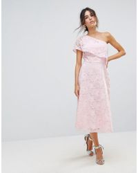 warehouse one shoulder dress