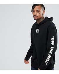 vans heritage hoodie with arm print in white