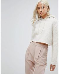 fluffy crop hoodie