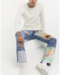 Jaded London Denim Reworked - Patchwork Jeans in het Blauw voor heren - Lyst
