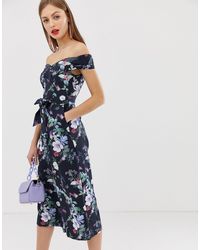 oasis blue bardot jumpsuit
