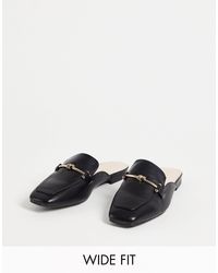 Logan - mocassini aperti dietro neri a pianta larga di Raid Wide Fit in  Nero | Lyst