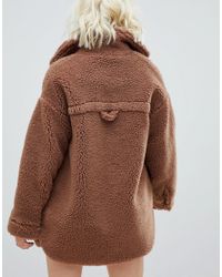 monki teddy bomber jacket