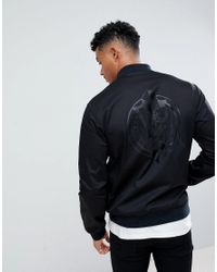 versace black bomber jacket