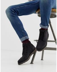 Botas negras con cordones Pull\u0026Bear de Denim de color Negro para hombre |  Lyst