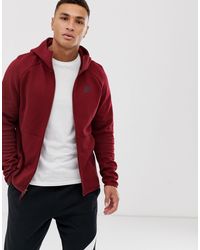 burgundy nike hoodie men