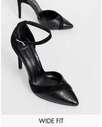 Tacones negros en punta New Look de Denim de color Negro | Lyst