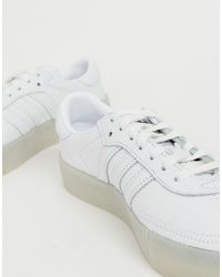 adidas Originals Leather Samba Rose Trainers in White - Lyst