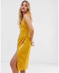 new look satin midi dress