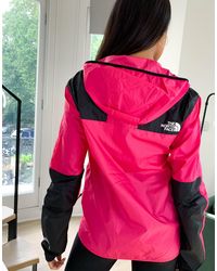 north face panel wind jacket pink