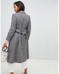 penelope belted check coat