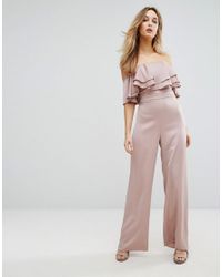 lipsy bandeau jumpsuit