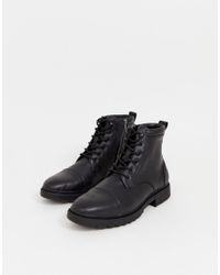 Botas estilo de trabajo en negro de Pull\u0026Bear de Denim de color Negro para  hombre | Lyst