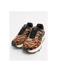 Zapatillas con estampado animal y plataforma 574 New Balance | Lyst