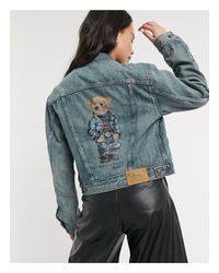 polo bear jean jacket