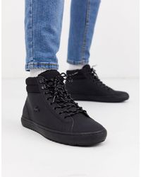 Botas Lacoste de Polar de color Negro para hombre | Lyst