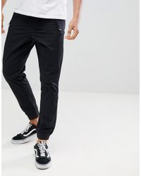 mens black nylon joggers