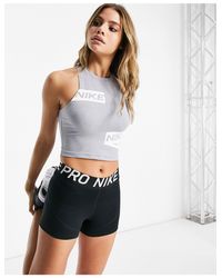 nike cropped training top