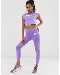 purple nike leggings