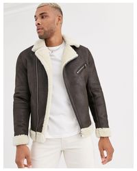 Chaquetas Bershka Marrón talla 34 FR de en Cuero - 15640269