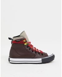 Converse Leer Chuck Taylor - All Star All Terrain - Waterbestendige Leren  Laarzen in het Bruin voor heren - Lyst