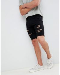 hollister men's denim shorts