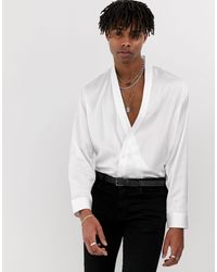 Heart & Dagger Synthetic Kimono Shirt in White for Men | Lyst