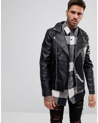 pull and bear faux leather jacket
