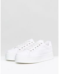 asos design day light chunky flatform lace up sneakers