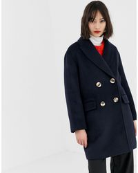 Abrigo corto Mango de Denim de color Azul | Lyst