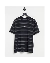 Camiseta negra extragrande a rayas premium essential Nike de hombre de color  Negro | Lyst
