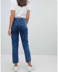 ONLY Denim – Jeans mit hoher Taille, gerade geschnittenen Beinen und  Saumverzierung in Blau | Lyst AT
