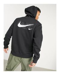 Sudadera negra con capucha Air Print Pack Nike de hombre de color Negro -  Lyst