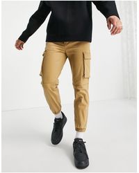 Pull\u0026Bear Denim Cargo Pants for Men | Lyst