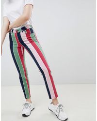 coloured straight leg jeans