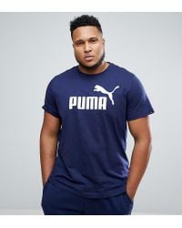 PUMA Plus Ess No.1 T-shirt In Navy 