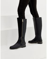 lipsy knee high ruched leg boots