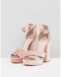 blush platform sandals