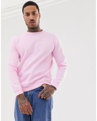 Nike Cotton Club Crew Neck Sweat in Pink for Men - Lyst