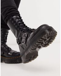 Jadon - Stivali alti neri a 10 occhielli con borchieDr. Martens in Pelle da  Uomo colore Nero | Lyst