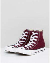 burgundy chuck taylor high tops