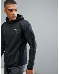 PUMA Cotton Evostripe Ultimate Hoodie in Black for Men | Lyst