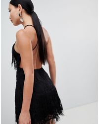 fringe backless dress